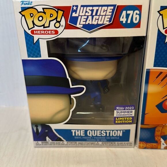 Funko Pop! DC Heroes Justice League CYBORG #212 The Question #476 Deathstroke #4 - Picture 3 of 8